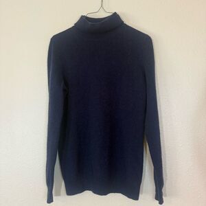 C by Bloomingdale's Navy Women's Turtleneck Sweater S